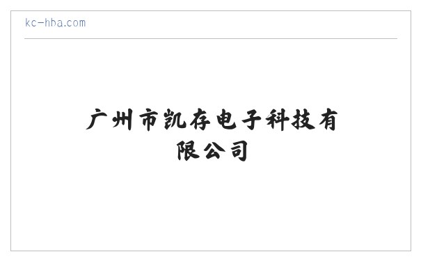 广州市凯存电子科技有限公司 缩略图